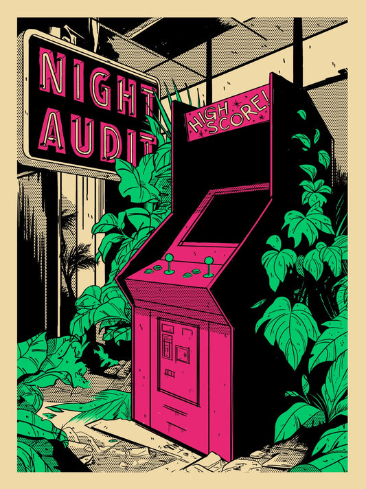 Night Audit High Score Screen Print Poster